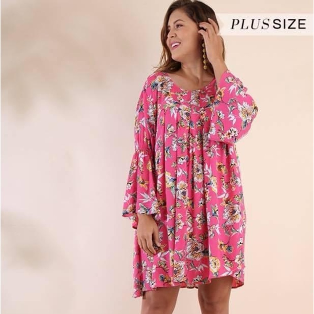 Floral Print Bell Sleeve Dress